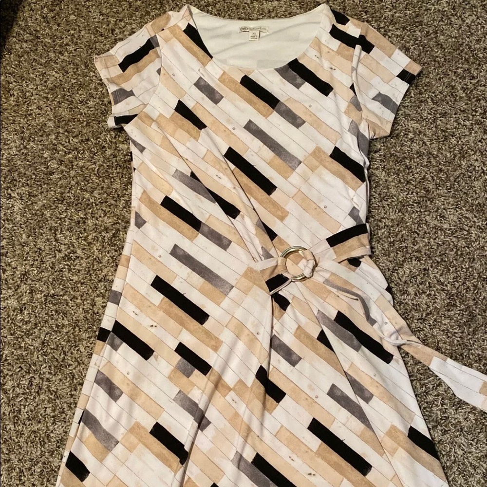 Cato Multi Color Short Sleeve Dress- X-Small